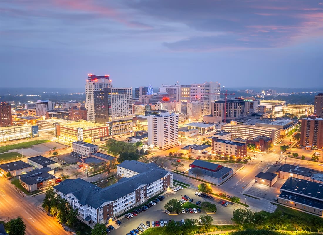 Rochester MN - Beautiful View of Rochester, Minnesota, USA Skyline
